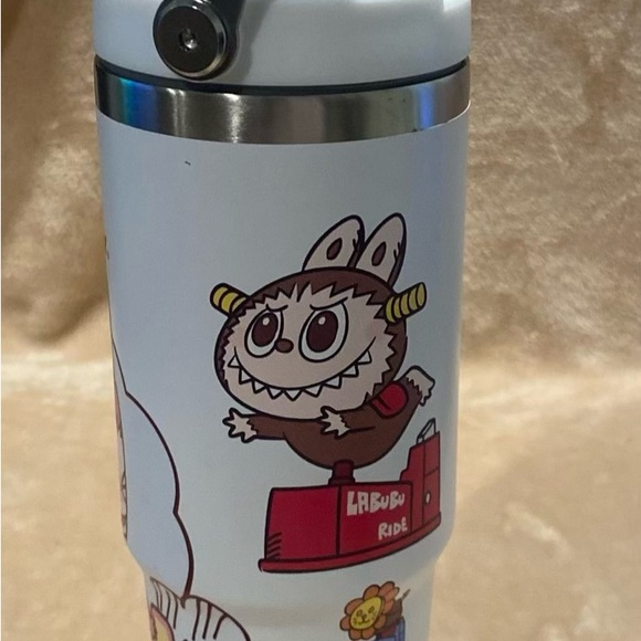 Stanley White and Pink Labubu Insulated Bottle - Picture 7 of 13